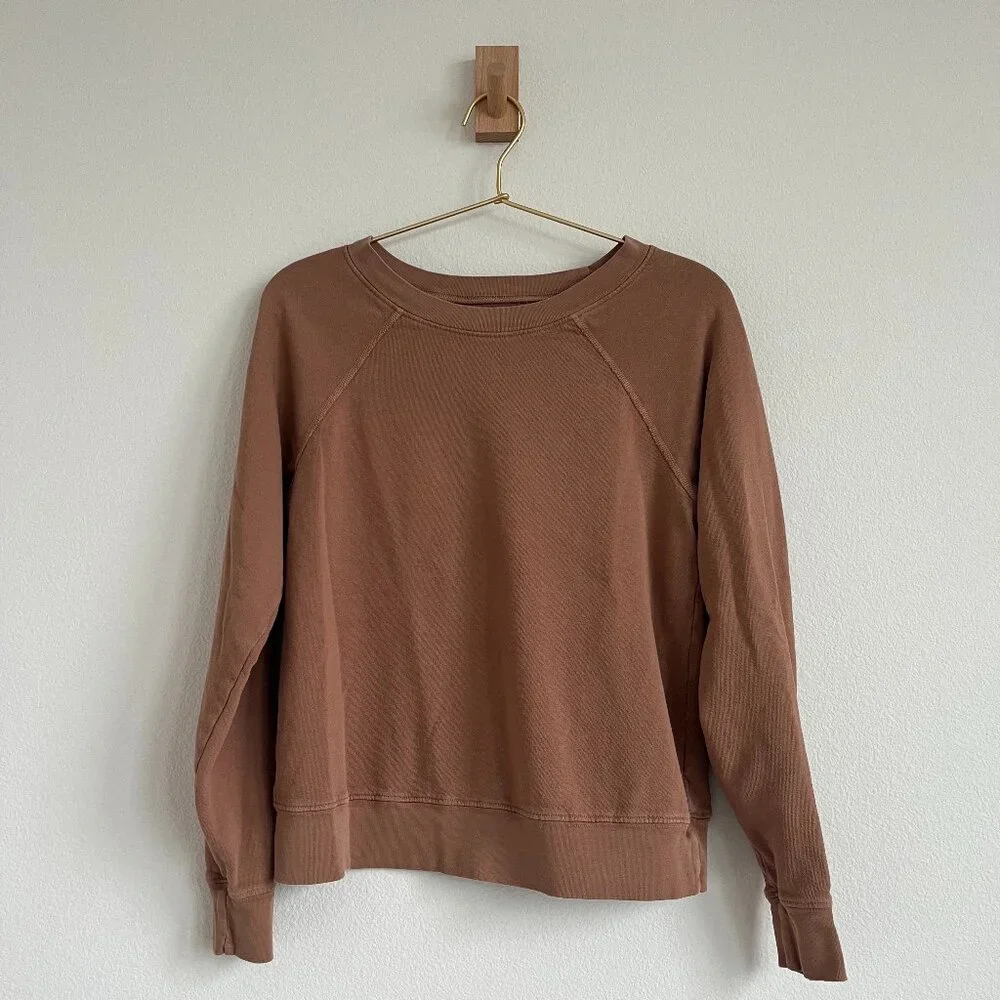 MATE the Label Organic Terry Raglan Athleisure Sweatshirt in Sedona - XS - Picture 2 of 10